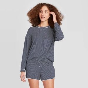 Target Women’s striped long sleeve pajama shirt